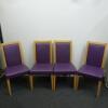 34 x Pri Mo Furniture Dining Chairs on Beech Frame and Upholstered in Purple Faux Leather - 2