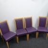 34 x Pri Mo Furniture Dining Chairs on Beech Frame and Upholstered in Purple Faux Leather - 3