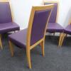 34 x Pri Mo Furniture Dining Chairs on Beech Frame and Upholstered in Purple Faux Leather - 4