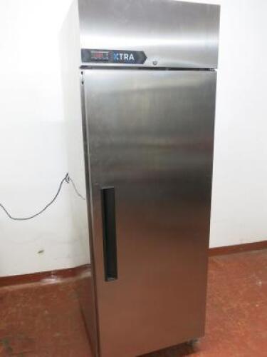 Foster Xtra Single Door Refrigerated Cabinet, Model XR600H, S/N E55560596, DOM 08/2019. Comes with Instruction Manual. Size H198cm x W68cm x D68cm.