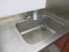 Large Stainless Steel Single Bowl Sink with Splash Guard with Shelf Under & Mixer Tap. Size H91cm x W100cm x D71cm. - 3