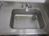Large Stainless Steel Single Bowl Sink with Splash Guard with Shelf Under & Mixer Tap. Size H91cm x W100cm x D71cm. - 4