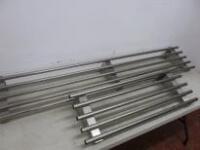 Pair of Stainless Steel Wall Shelves with Bracket. Size L180 cm & 90cm.