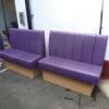 7 x Booth Seats on Wooden Frame and Upholstered in Purple Faux Leather, Size H106cm x D55cm x W120cm & 1 x Bench Seat on Wooden Frame and Upholstered in Purple Faux Leather, Size H92cm x D60cm x W185cm - 3