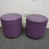 2 x Purple Faux Leather Stalls