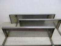 3 x Stainless Steel Wall Shelf with Bracket, Size 2 x L96cm & 1 x L120cm.