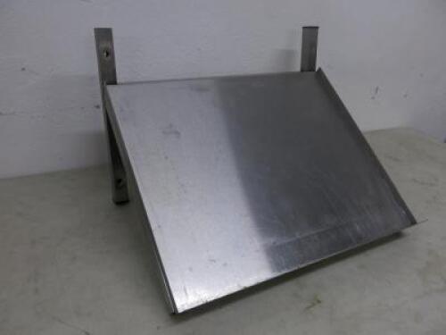 Stainless Steel Wall Shelf with Bracket, Size H60cm x W60cm.