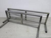 2 x Stainless Steel Wall Shelf with Bracket, Size 1 x L130cm & 1 x L83cm.