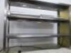 Stainless Steel Illuminated Pass Over Shelf with 3 x Vogue Order Holders. Size H90cm x W120cm x D40cm. NOTE: requires re-wiring. - 3