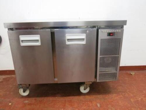 Gram Snowflake 2 Door Mobile Refrigerated Counter, Model K-1205-RG-A-DL/DR-C2. Size H90cm x W120cm x D70cm.