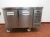 Gram Snowflake 2 Door Mobile Refrigerated Counter, Model K-1205-RG-A-DL/DR-C2. Size H90cm x W120cm x D70cm.