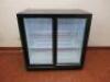 Interlevin 2 Door Back Bar Cooler, Model PD20S . Size H90cm x W90cm x D52cm.