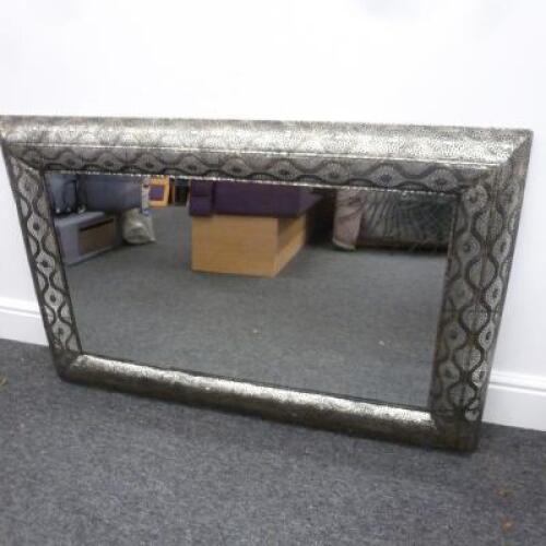 Pewter Saraha Mirror, Size H80cm x W124cm