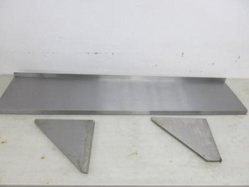 Stainless Steel Wall Shelf with Bracket, Size L136cm .