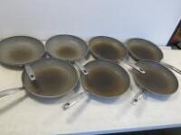 7 x Ballarini Granite 33cm Used Induction Frying Pans