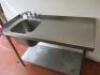 Large Stainless Steel Single Bowl Sink with Shelf Under & Mixer Tap. Size H90cm x W130cm x D53cm. - 4