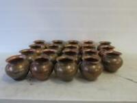 19 x Copper Vases, Size H15cm