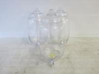 3 x Glass Beverage Dispenser, Size H36cm