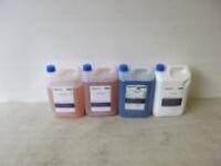 4 x Klaremont 5Lt Cleaning Products to Include: 2 x Toilet Cleaner, 1 x Descaler & 1 x Glass/Window Cleaner