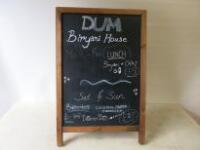 Double Sided Fold Out Chalk Display Board, Size H96cm x 65cm