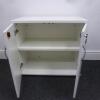 White Matt Finish 2 Door Cabinet with 2 Keys, Size H73cm x D80cm x W45cm - 2