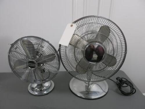 2 x Table Top Chrome Fans to Include: 1 x CINNI & 1 x Homebase