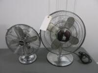 2 x Table Top Chrome Fans to Include: 1 x CINNI & 1 x Homebase