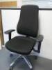 LGA Nurnberg Operators Swivel Office Chair, Upholstered in Black Mesh Polyester Fabric