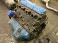 Ford V8 Naturally Aspirated Engine with Blue Painted Rocker Covers. (As Viewed and Inspected. For Spares or Repair).