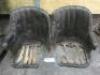 Pair of Classic Car Black Leather Seats for Restoration.