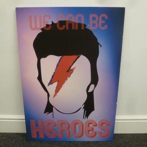 David Bowie "We Can Be Heroes" Canvas Wall Art, Size H100cm x W70cm