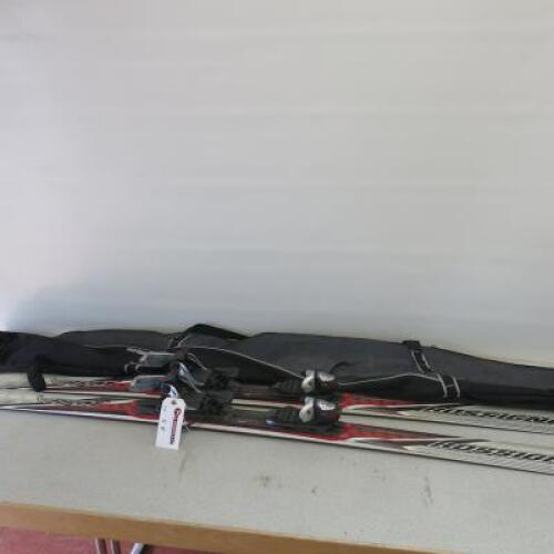 Pair of Rossignol Performance Machine, Oversize RPM 181 Ski's in Carry Case with Rossignol Power 120 Bindings Fitted.