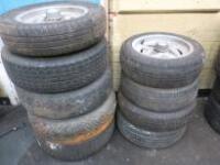 9 x Assorted Sized Nissan Rims & Tyres.
