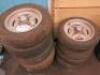 9 x Assorted Sized Nissan Rims & Tyres. - 2
