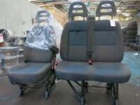 2 x Assorted Van Seats to Include: 1 x Single with Armrest & 1 x Double.