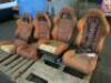 4 x Tan Leather Bucket Seats.
