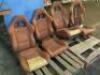 4 x Tan Leather Bucket Seats. - 2