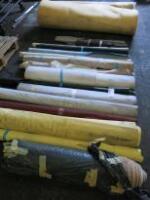 18 x Rolls of Assorted Cloth Materials, Vinyl's & Sponge for Re-Upholstering.