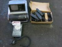 Quantity of Electrical Items to Include: Portable National TV & Radio, Maxcom 4E CB 27 Radio with 4 Headsets & 3 Remotes.