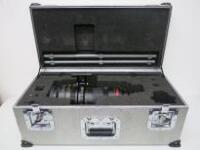 Agenieux Optimo Style 25-250, 10 x Spherical Zoom Professional Camera Lens. S/N 2106599. Comes in Protex Aluminium Flight Case.