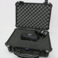 Carl Zeiss Arriflex Planar 2/135 T, 135mm Professional Camera Lens, S/N 6967905. Comes in Porta Brace Carry Bag with Peli 1250 Flight Case.