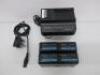 Sony AC Adaptor/Charger Model BC-U1 with Power Supply & 4 x Sony BP-U60 Lithium Ion Battery Pack.