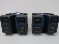 Pair of 4 x 4 Hawkwood V-Lok Battery System Simultaneous Battery Charger with 8 x VL-90 High Performance LI-ON 14.4V 90-W/h Batteries.