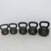 Set of 5 x Ziva Rubber Kettlebell Free-Weights - 6kg / 8kg / 10kg / 16kg / 20kg