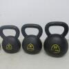 Set of 5 x Ziva Rubber Kettlebell Free-Weights - 6kg / 8kg / 10kg / 16kg / 20kg - 3