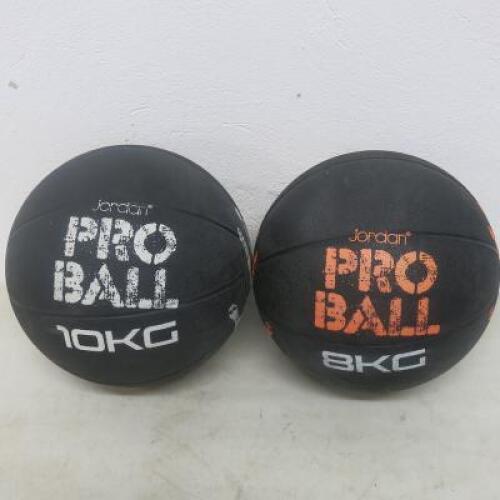 2 x Jordon Pro Medicine Balls - 8kg / 10kg