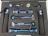 Set of 8 Blue Modular Rod Bridge Handles in Black Plastic Carry Case to Include: 2 x Grips, 2 x Bridge & 4 x Offset. - 6