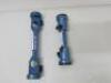 Set of 8 Blue Modular Rod Bridge Handles in Black Plastic Carry Case to Include: 2 x Grips, 2 x Bridge & 4 x Offset. - 3