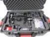 DJI Ronin Hand Held Camera Stabilization System to Include: 1 x Gimbal Model R-16, S/N 0330039382, 1 x Top Handle Bar, 1 x Turning Stand, 1 x Remote Control Model NDJ6, 1 x Camera Mounting Plate, 2 x Adjustable Extension Rod, 1 x Charger, 2 x Quick Releas - 3