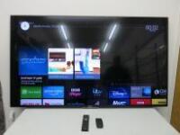 Sony 65" Bravia Professional 4K Colour LED Display TV, Model FW-65X8570C, S/N 5000622. Comes with Peerless Wall Bracket, Remote Control & Sony Remote Rmf-tx 100e.